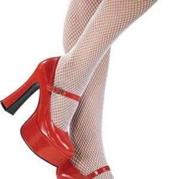 BRAND NEW women secret wishes rubies red mary jane heels shoes size S 5-6 M 7-8 - Picture 2 of 6